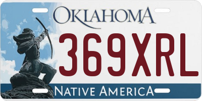 OK license plate 369XRL
