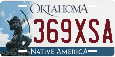 OK license plate 369XSA