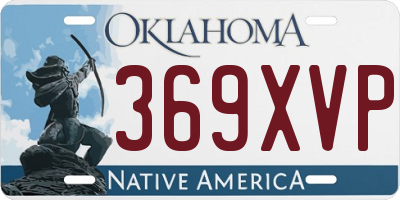 OK license plate 369XVP