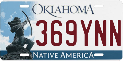 OK license plate 369YNN