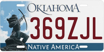 OK license plate 369ZJL