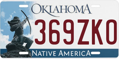 OK license plate 369ZKO