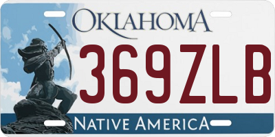OK license plate 369ZLB