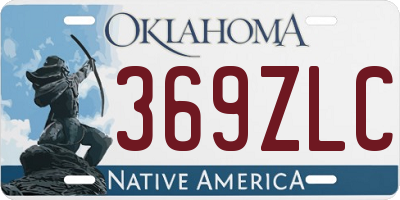 OK license plate 369ZLC