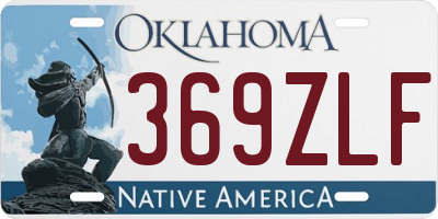 OK license plate 369ZLF
