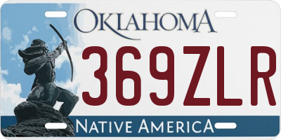 OK license plate 369ZLR