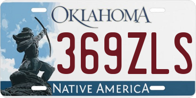 OK license plate 369ZLS