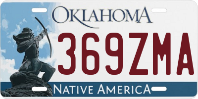 OK license plate 369ZMA