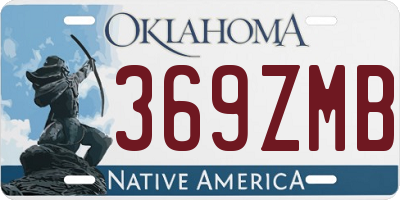 OK license plate 369ZMB