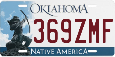 OK license plate 369ZMF