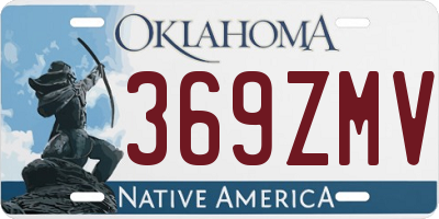 OK license plate 369ZMV