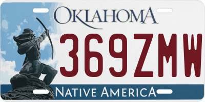 OK license plate 369ZMW