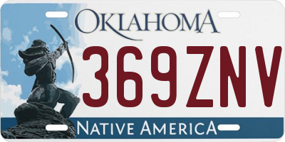 OK license plate 369ZNV