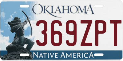 OK license plate 369ZPT