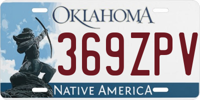 OK license plate 369ZPV