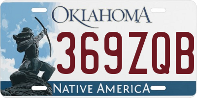 OK license plate 369ZQB