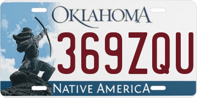 OK license plate 369ZQU