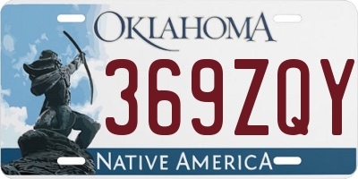 OK license plate 369ZQY