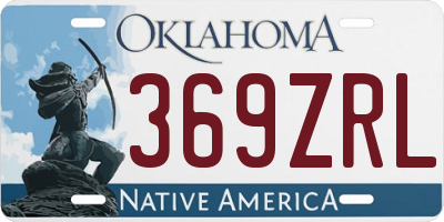 OK license plate 369ZRL