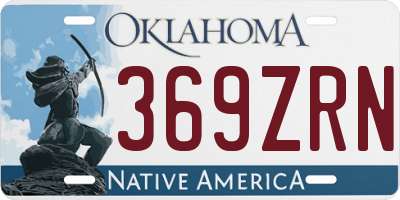 OK license plate 369ZRN