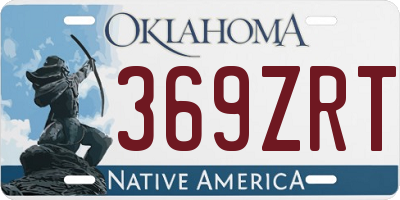 OK license plate 369ZRT