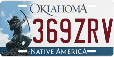 OK license plate 369ZRV
