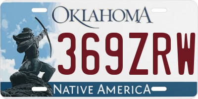 OK license plate 369ZRW