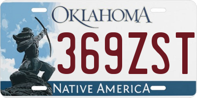 OK license plate 369ZST