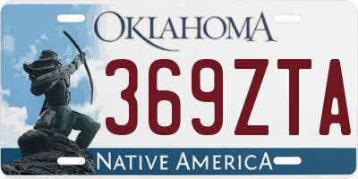 OK license plate 369ZTA