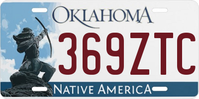 OK license plate 369ZTC