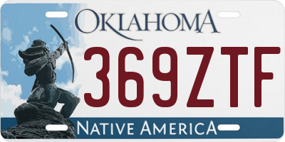 OK license plate 369ZTF