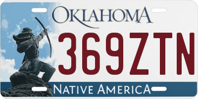 OK license plate 369ZTN