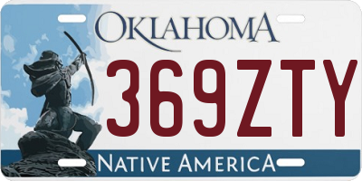 OK license plate 369ZTY