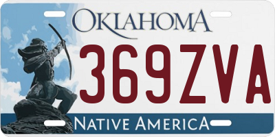 OK license plate 369ZVA