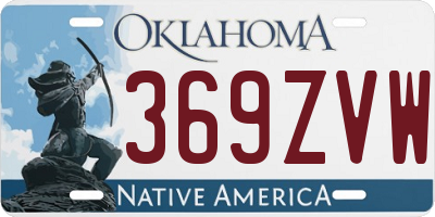OK license plate 369ZVW