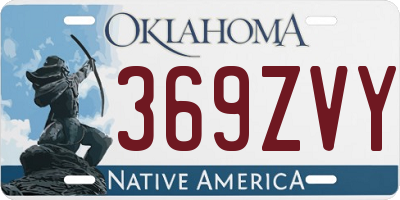 OK license plate 369ZVY