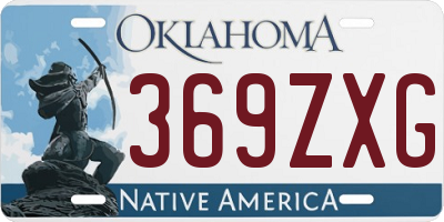 OK license plate 369ZXG