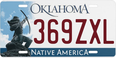 OK license plate 369ZXL