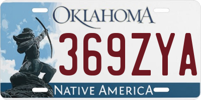OK license plate 369ZYA