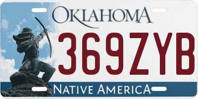 OK license plate 369ZYB