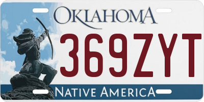 OK license plate 369ZYT