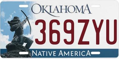 OK license plate 369ZYU