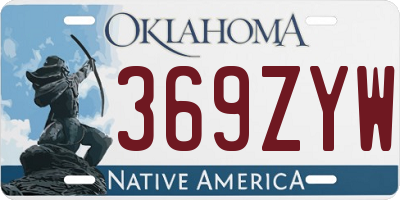 OK license plate 369ZYW