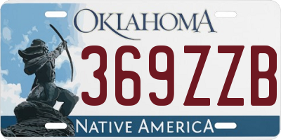 OK license plate 369ZZB