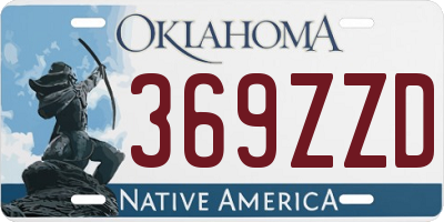 OK license plate 369ZZD