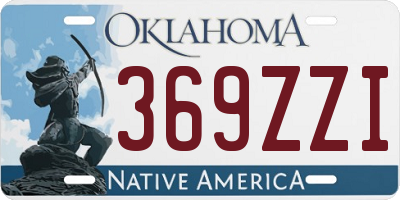 OK license plate 369ZZI