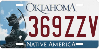 OK license plate 369ZZV