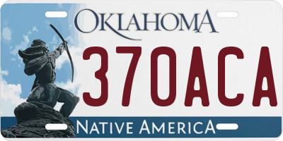 OK license plate 370ACA