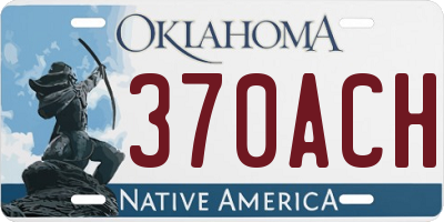 OK license plate 370ACH