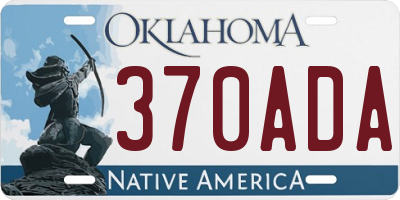 OK license plate 370ADA